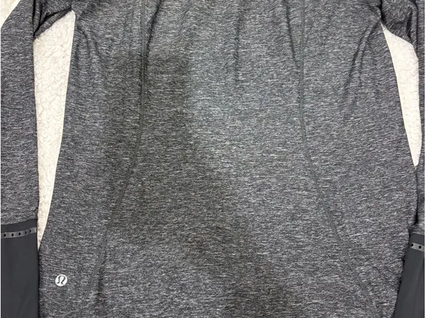 lululemon athletica Heathered Charcoal Quarter-Zip Pullover - Image 4