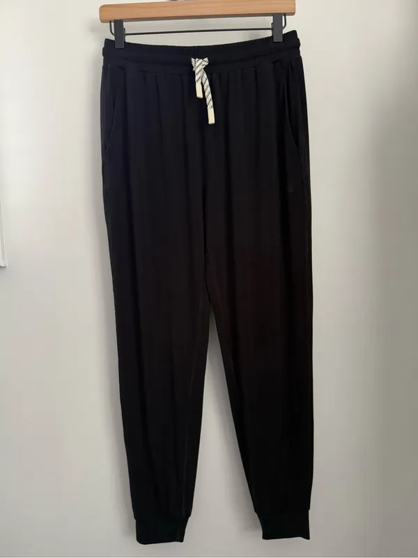 Cozy Earth Women's Small Studio Jogger Pants Mid Rise Black Modal Lounge Comfy - Image 2