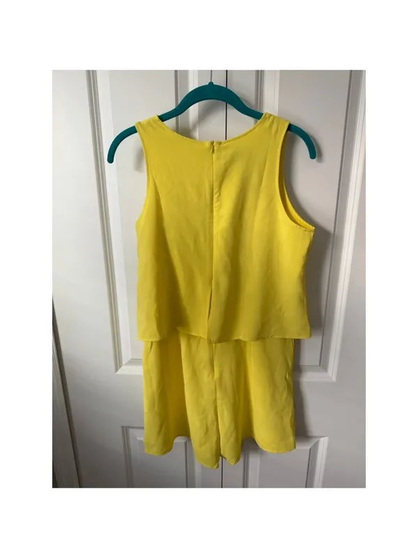 DOKOTOO Yellow Tiered Romper S - Image 2