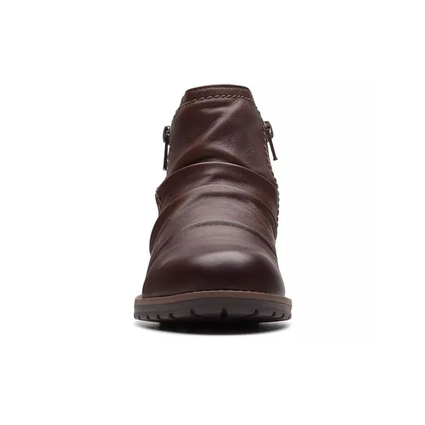 Clarks Aspra Walk Waterproof‎ Womens Ankle Boots British Tan Leather sz9.5 - Image 6