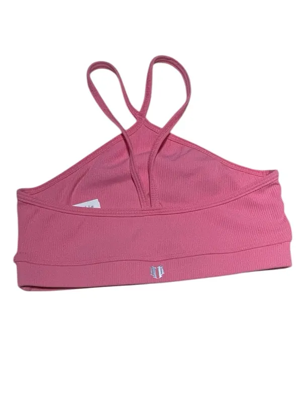 EleVen by Venus‎ Williams Pink Ribbed Double-Strap Sports Bra - Image 4