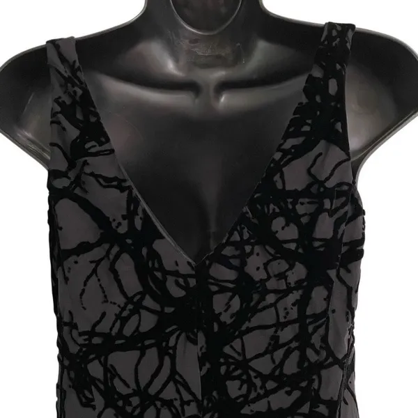 Vintage Slip Dress Y2K Jones New York‎ Women’s 4 Witchycore Goth Black Maxi NEW - Image 5
