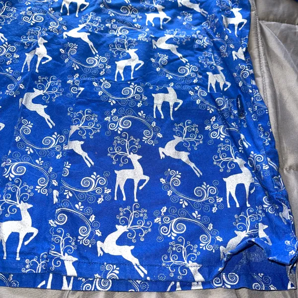 Tafford Uniform Christmas Scrub Top Multiple Size M - Image 2
