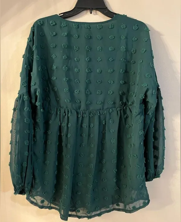 Sign Here Signature Clothing NWT womens shirt size Large, Green - Image 4