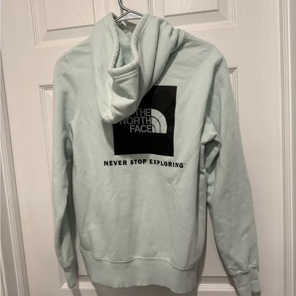 The North Face 2 Sided Hoodie Mint Green Size Medium. - Image 6