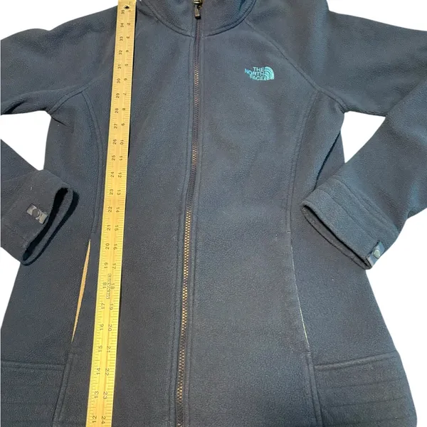 The North Face Women's Fleece Mock Neck Full Zip Up Jacket Blue M - Image 6
