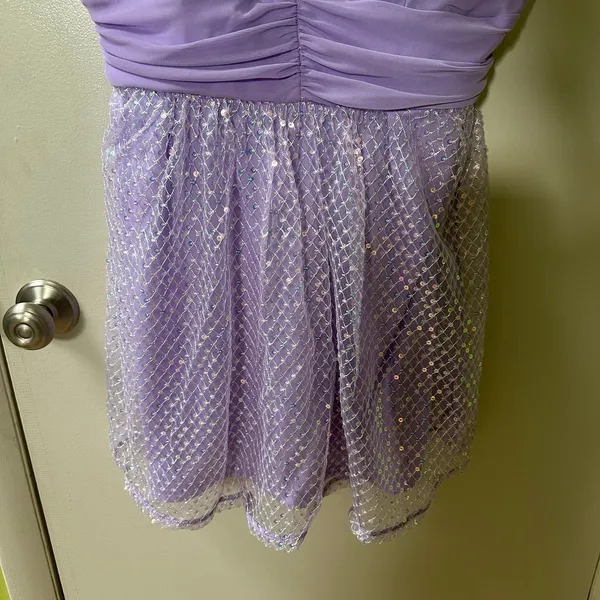 SheIn Purple sequin mini dress - Image 3