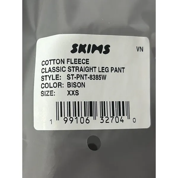 NWT Skims CLASSIC STRAIGHT LEG PANT Bison XXS - Image 9