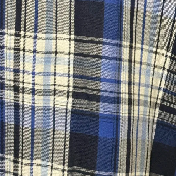 Ralph Lauren Men's Blue and Black Plaid Shirt - Image 4