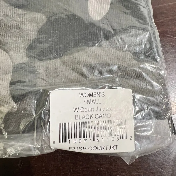 Flint Park W Court Jacket Black Camo Full Zip Stretch Small NWT - Image 4