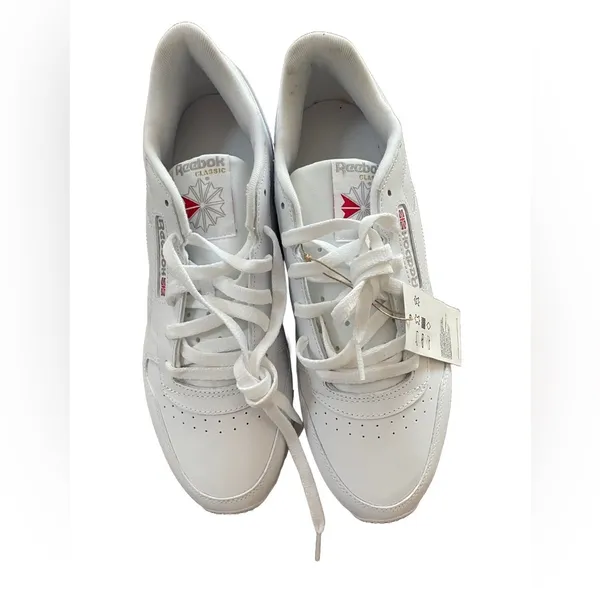 Reebok White Leather Classic Shoes Size 11 New‎ With Tags - Image 6