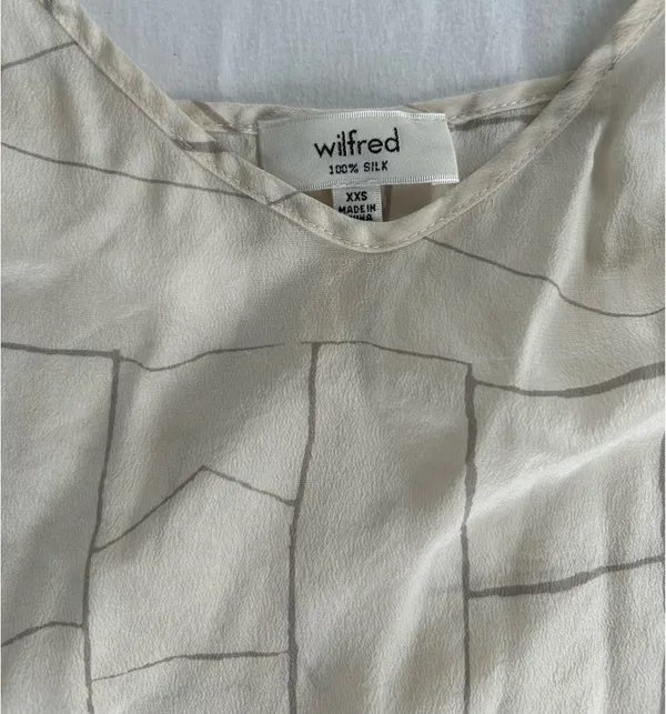 Wilfred Beige Silk Top - Image 2