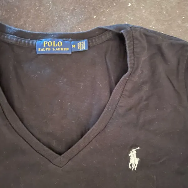 Polo Ralph Lauren Black V-Neck T-Shirt - Image 2