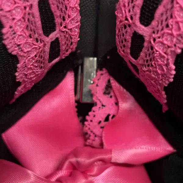 Sexy Lingerie Black w/ Pink lace Size Small - Image 6