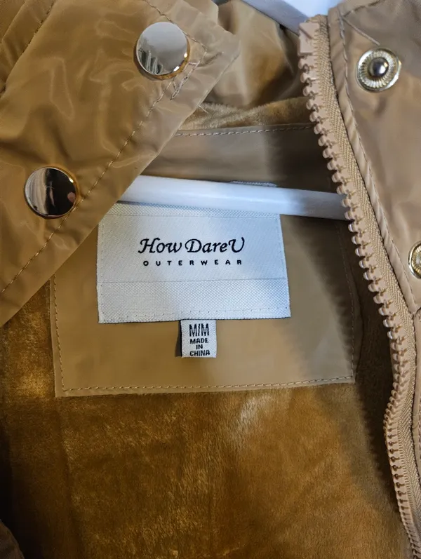 How Dare U Outerwear Pocketed Zip-Up Puffer Jacket with Removable Hood - Image 14