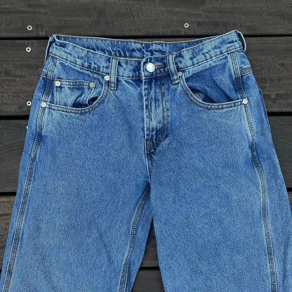 Vintage Y2K UNIF Carpentar Jeans High Rise Blue Medium Wash Denim Pants - Image 6