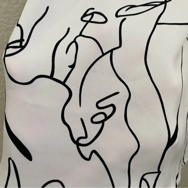 LE LIS Abstract Print Sopi’s Belted Tunic Dress Size M - Image 8
