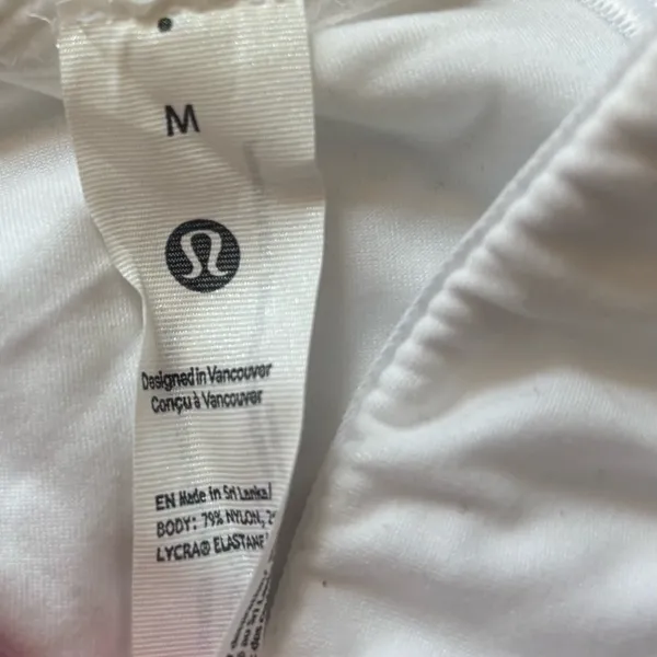 LULULEMON Wundermost Ultra-Soft Nulu Tube Top White size M Gym Yoga Beach EUC - Image 3