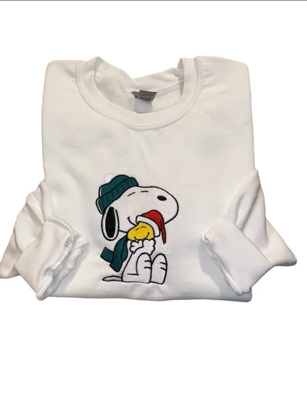 Peanuts Snoopy $ Woodstock Christmas Sweatshirt - Image 3