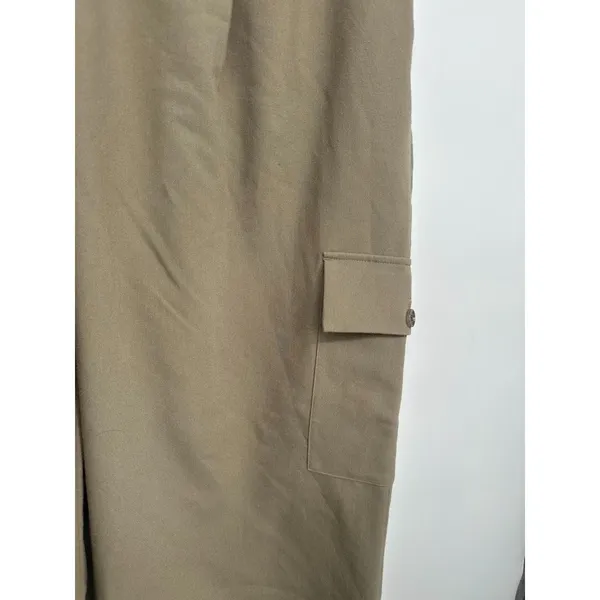 Abercrombie & Fitch Harper Tailored Ultra Wide Leg Cargo Pants‎ Size 35 Long Tan - Image 2