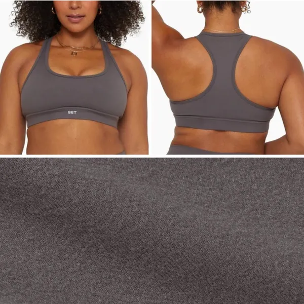 Set Active Formcloud Graphite Grey Racerback Bra - Image 3