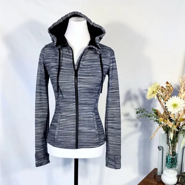 Lululemon Hooded Define Jacket Nulu Mini Space Dye Herringbone Heathered Sz 2 🧡 - Image 11