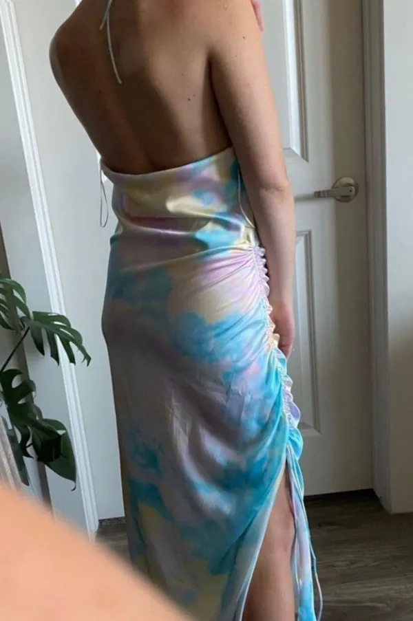 Zara Midi Satin Dress - Image 5