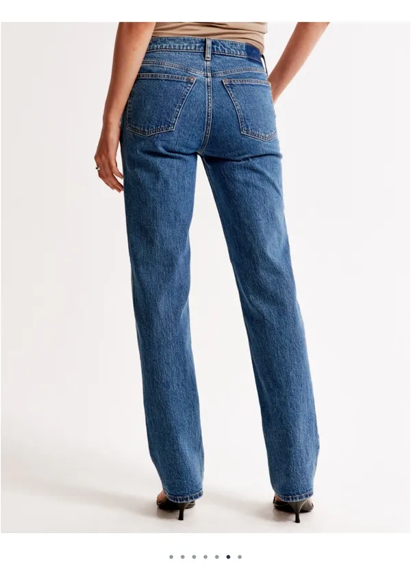 Abercrombie 90s Straight Mid-Rise Jeans Curve Love - Image 2