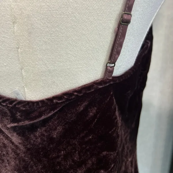 YFB Tank Top 90's Velvet Brown Y2K Size Med Boho Cowl Young Fabulous and Broke - Image 6
