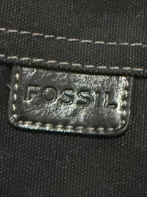 Vintage Fossil Cloth Embroidered Floral Handbag purse bag 17x13 - Image 4