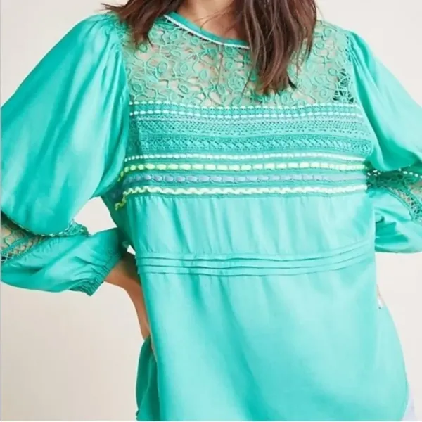 ANTHROPOLOGIE BLNK LONDON Sunshine Pheasant Top size‎ Small - Image 2