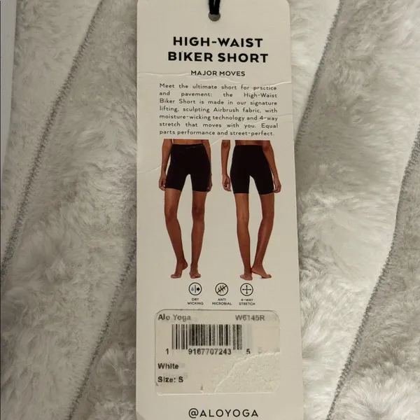Alo white brand new airbrush shorts - Image 2