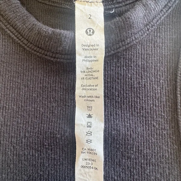 Lululemon Hold Tight Ribbed Crop Tank Top Black High Neck Racerback 2 Athleisure - Image 7