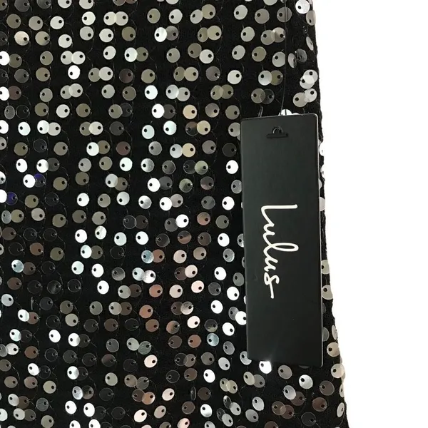 Lulu’s black sequin midi skirt Women’s XS NEW‎ - Image 4