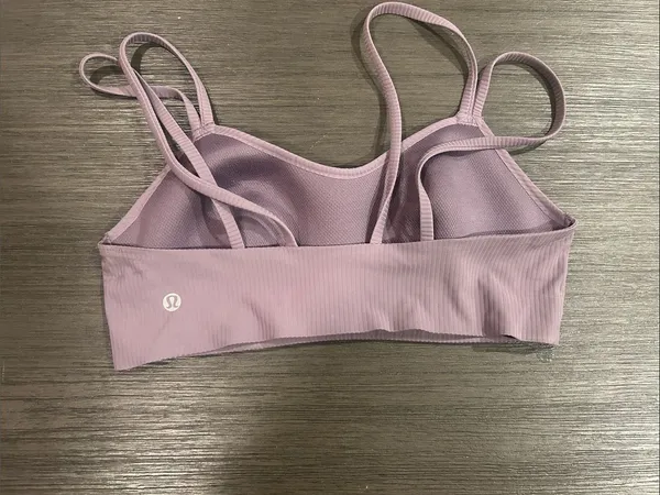 lululemon lilac double-strap ribbed sports bra - Image 2