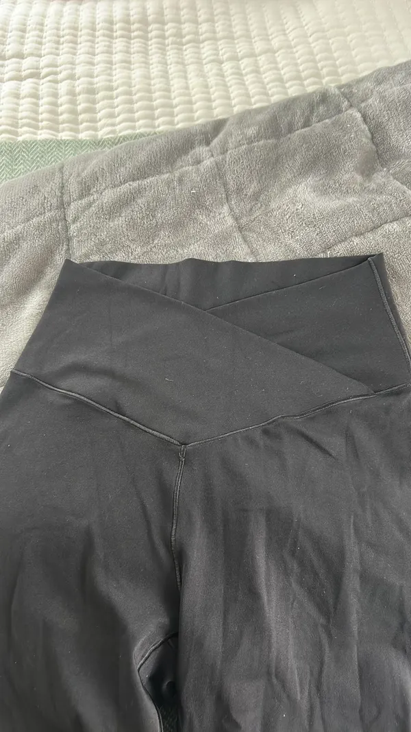 Aerie Leggings OFFLINE by High-Waisted Crossover Flare Black - Image 7