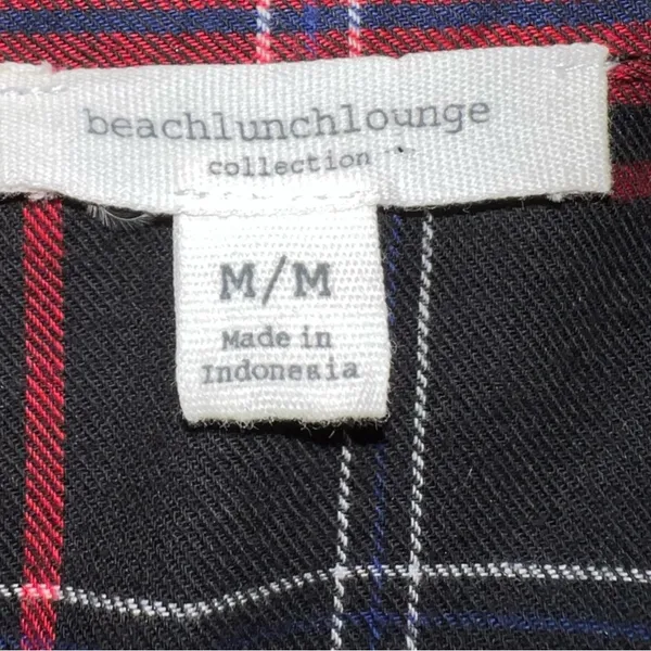 Beach lunch lounge Plaid ladies Shirt - Red and Black buffalo plaid - Image 10
