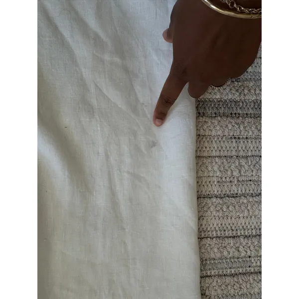 Reformation White 100% Linen Pineapple Embroidered Tunic Top Small Beach Coverup - Image 8