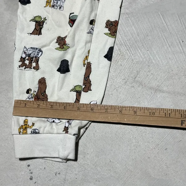 Disney Pajama Bottoms Men's SZ M AOP Star Wars Loungewear Pants Yoda Chewy - Image 8