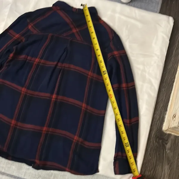 BDG Urban Outfitters Navy Plaid Button Down M Cabincore Fisherman Western Rodeo - Image 9