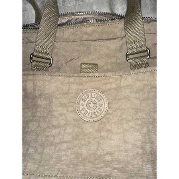 Kipling Tan Medium Tote Bag Purse - Image 2