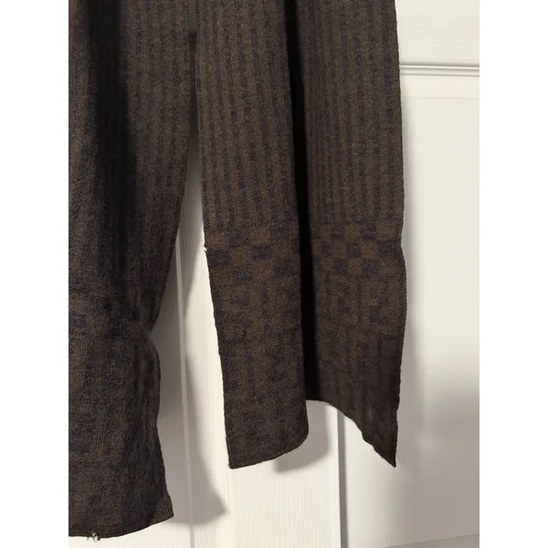 Fendi Merino Wool Vintage Brown Scarf Made In Italy Monogram Old‎ Money - Image 3