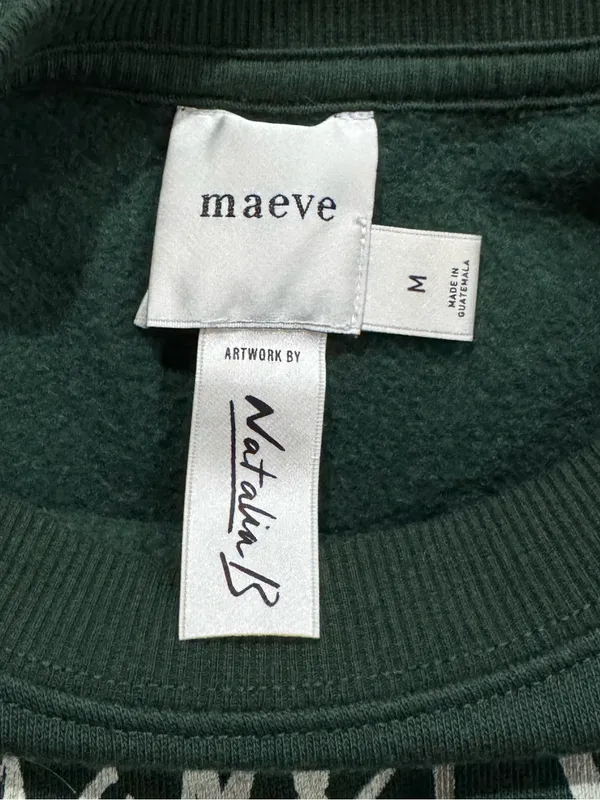 Anthropologie Maeve x Natalia Bagniewska Cocktail Sweatshirt Women’s Medium - Image 4