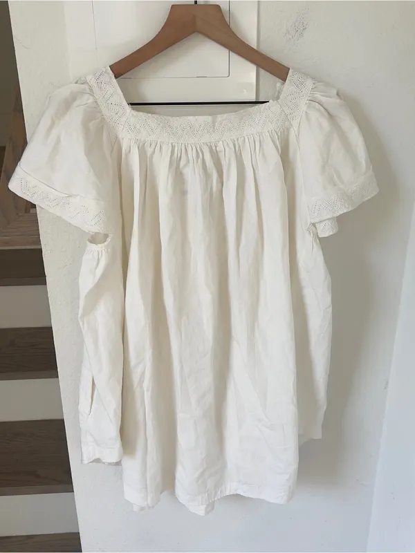 Free People We The Free Riley Embroidered Tunic in Clean Ivory White NWT - Image 5