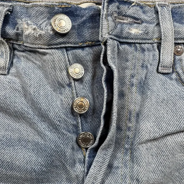 We the Free People Lasso Jean Shorts washed Black distressed‎ Revolve Size 26 - Image 3