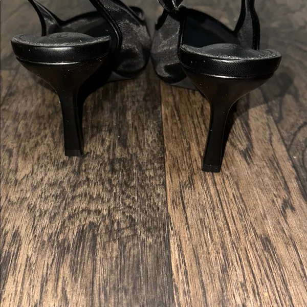 Elegant Black Slingback Heels by Coutgo Size 9 - Image 2