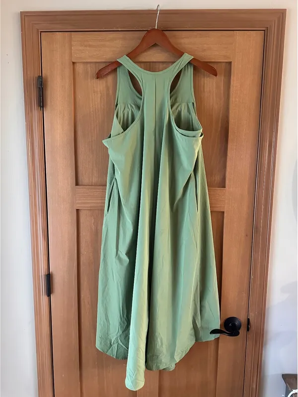 Halara RacerPocket High Low Flowy Midi Dress in Hot Wasabi Green Women’s Large - Image 5