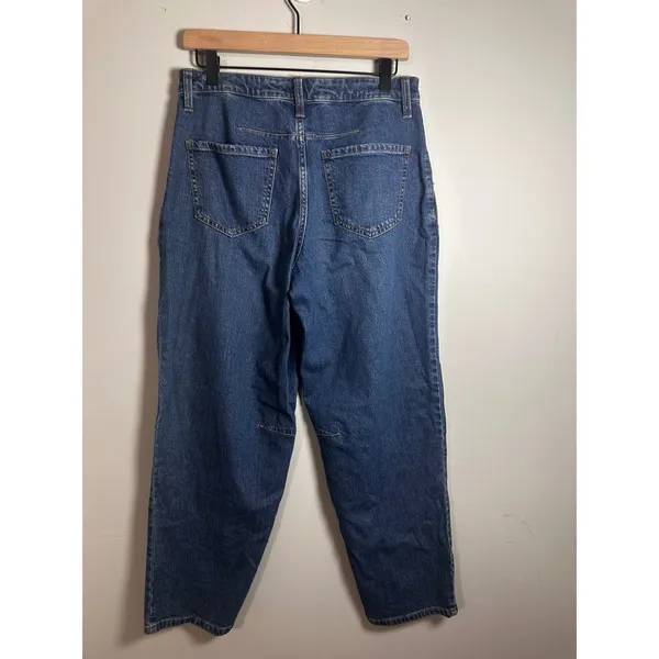 Banana Republic Mid-Rise Barrel Jean Medium‎ Wash Blue Denim 27/4 Knee Dart - Image 7