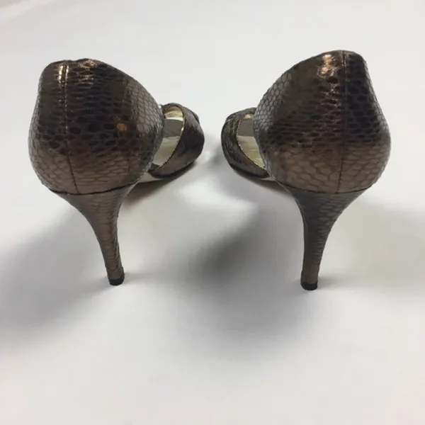 Caparros Copper Faux Snakeskin Embellished‎ Heels - Image 3