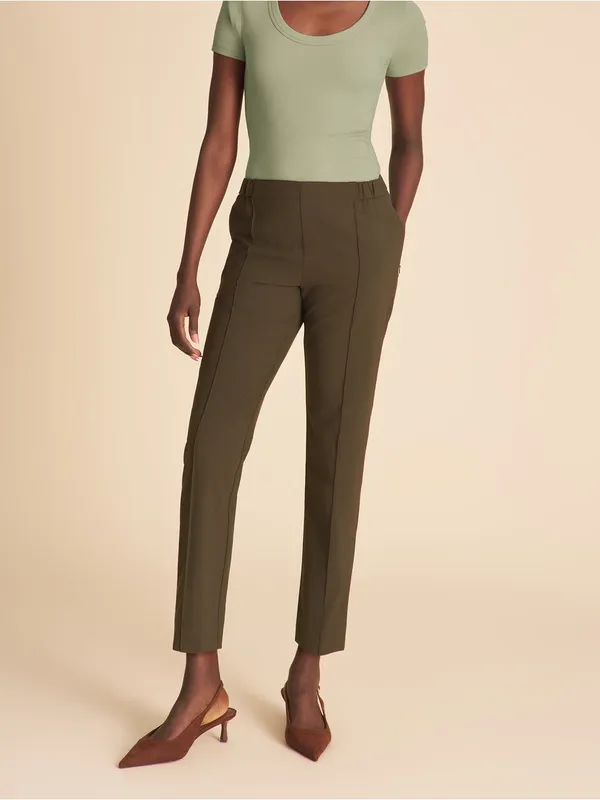 MM Lafleur Colby Travel Pant OrigamiTech Olive Green Trousers Size 4 - Image 2